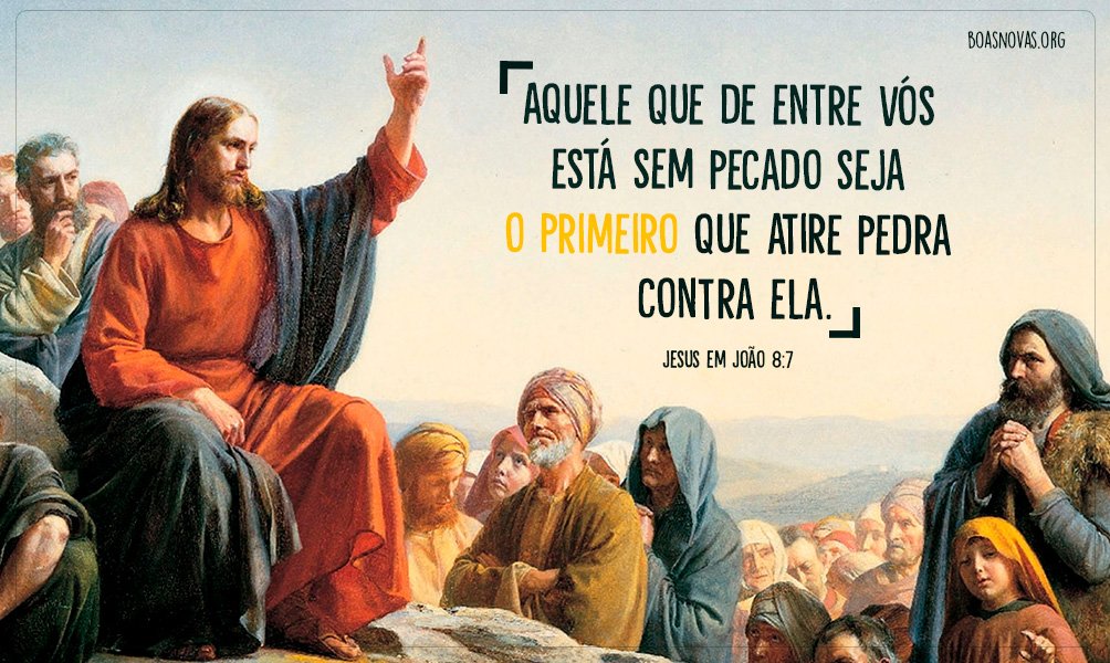Mensagem de Jesus sobre atirar pedras