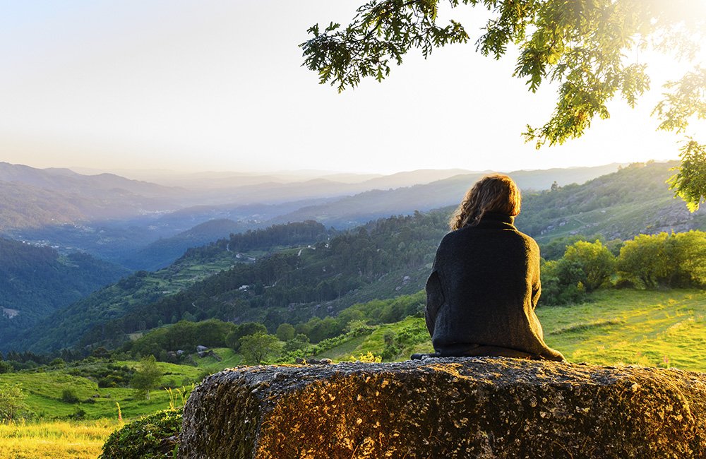 Descansando junto à natureza